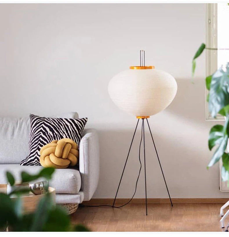 Japanese Akari - Tall Orb Lamp